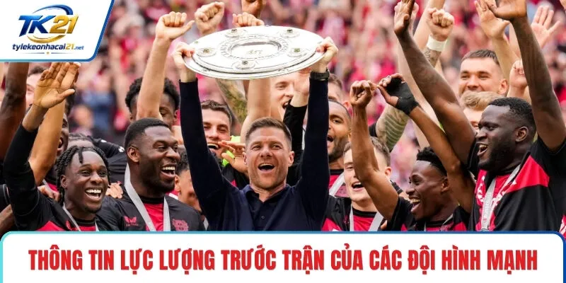 Thông tin lực lượng trước trận của các đội hình mạnh